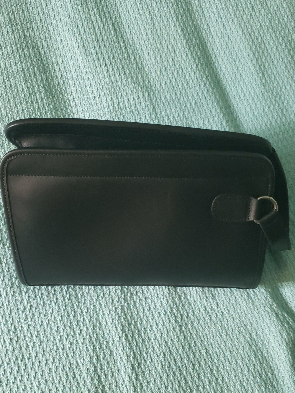 Reebok Black Leather Men's Travel Bag